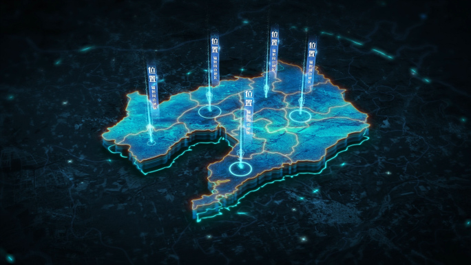 辽宁省粒子穿梭高端大气三维地图