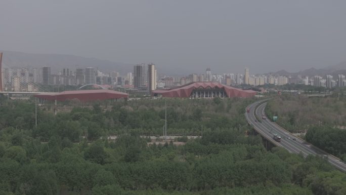 大地湾湿地公园  乐都区 城市建设 航拍