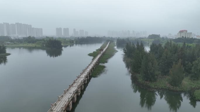 福建泉州晋江安平桥雨景【4K】