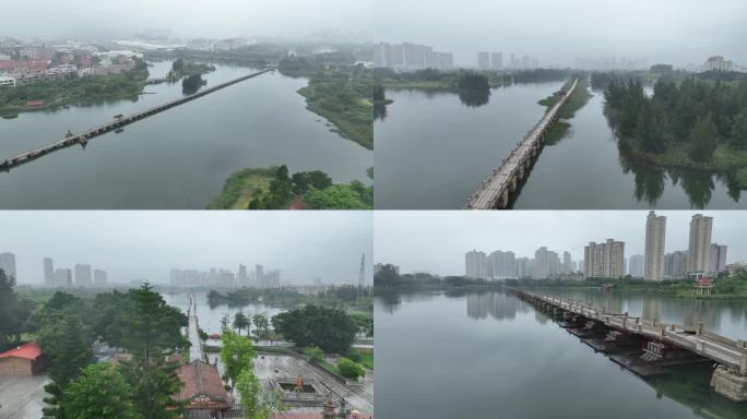 福建泉州晋江安平桥雨景【4K】