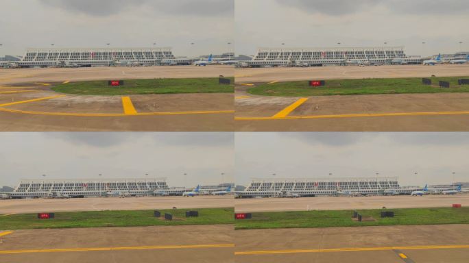 福建厦门高崎国际机场停机坪上的航班