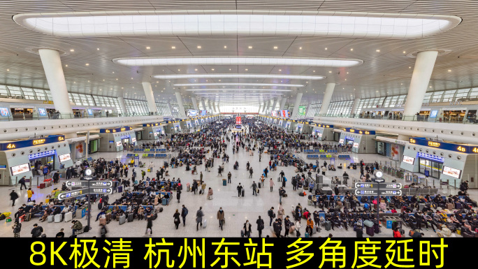 杭州东站延时候车 高铁站 检票口  春运