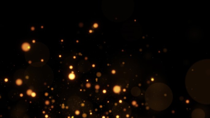 4K动态金色粒子火花星光闪烁背景视频