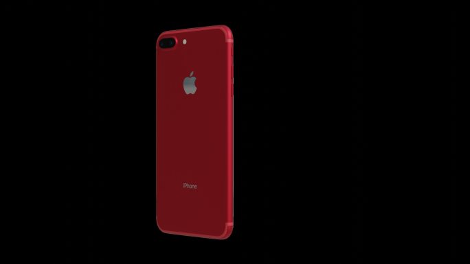 苹果iPhone 7 Plus红透明背景