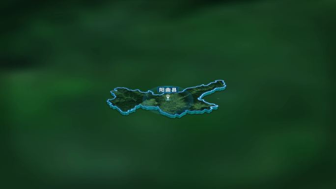 4K大气太原市阳曲县地图面积人口信息展示