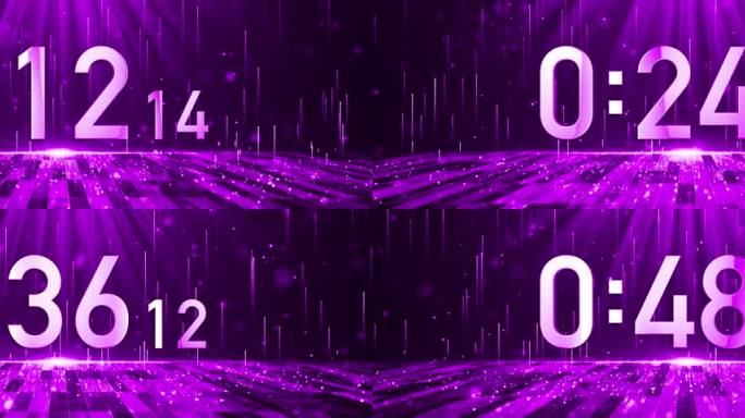 高端粉紫色1分钟液晶正数顺数计毫秒宽屏