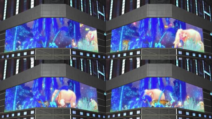 森林大象裸眼3d折幕L幕（可定制）