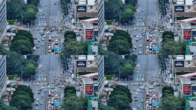 【正版素材】城市街道十字路口0124