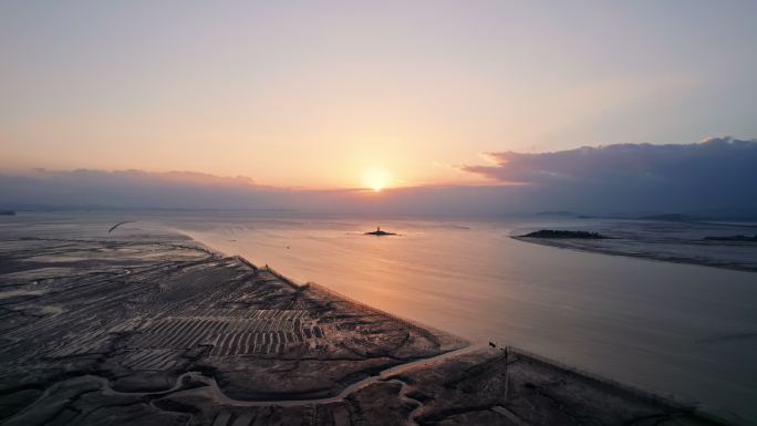 莆田心海殿海上日出航拍