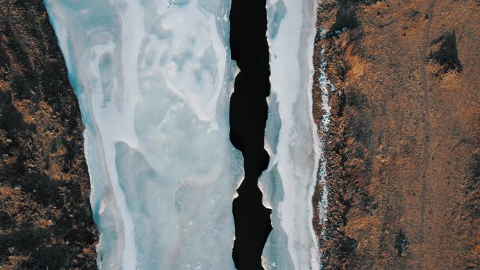 内蒙古兴安盟阿力德尔 冰冻的归流河
