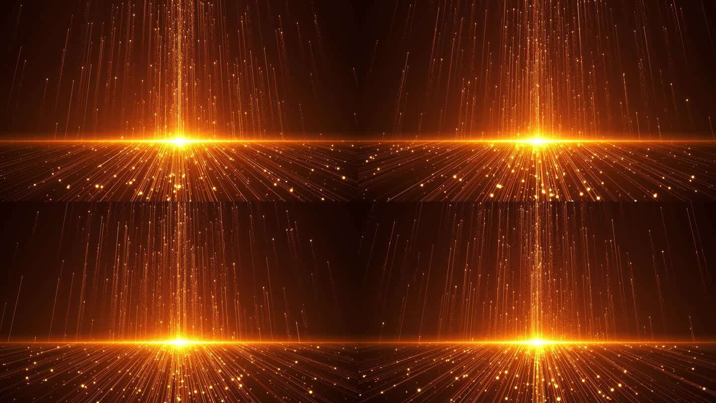 4K大气年会金色粒子颁奖典礼背景视频