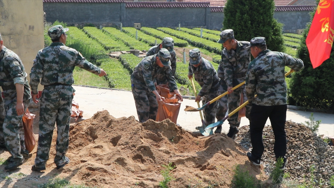 4k防汛救灾 抢险救援 民兵抢险