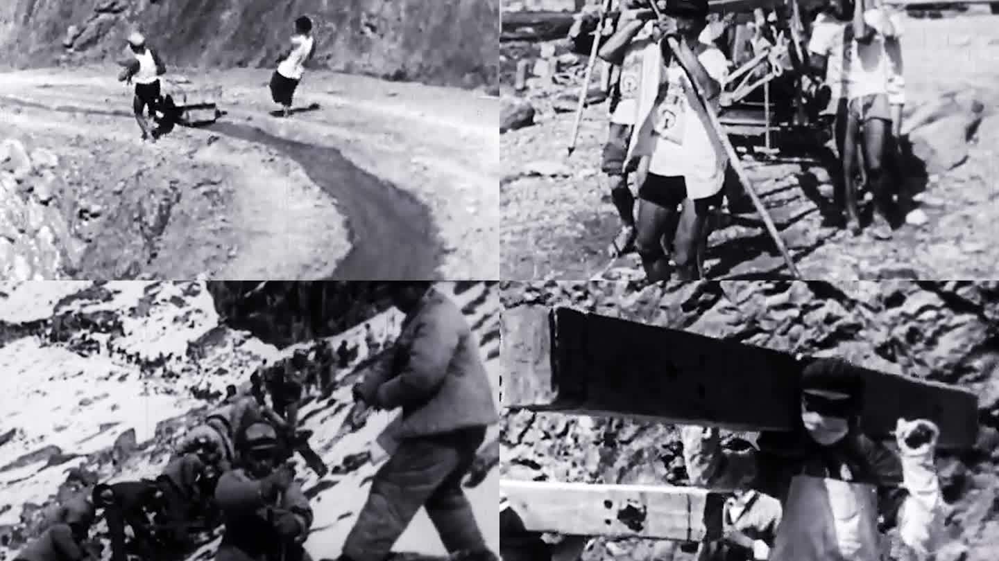 60年代铁道兵修建铁路筑路铺路
