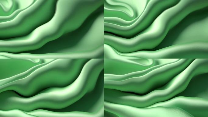 绿色 绸子 布料 真实 质感 丝绸