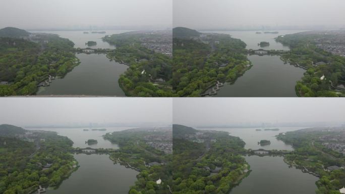无人机航拍无锡长广溪湿地公园自然风光