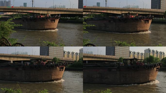 京杭大运河：苏州枫桥段运输船舶