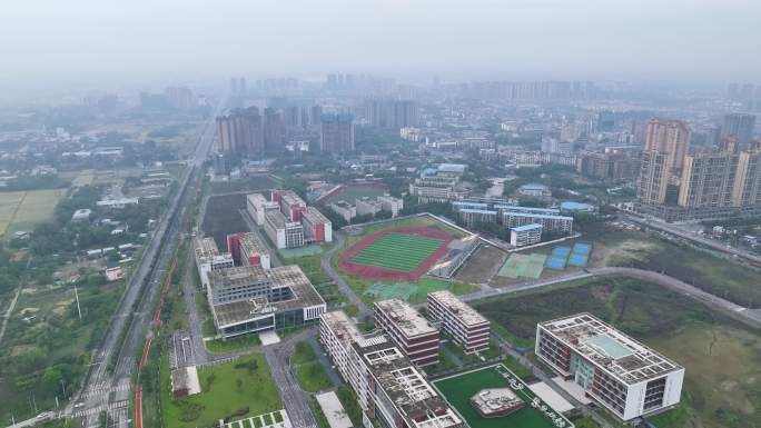 电子科技大学成都学院什邡校区航拍御三4K