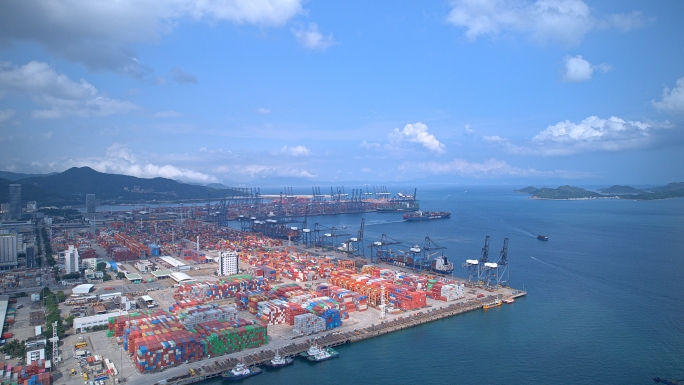 深圳宣传片 盐田港延时 码头 港口