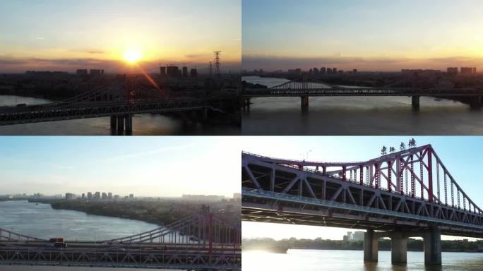 夕阳下的东莞东江大桥