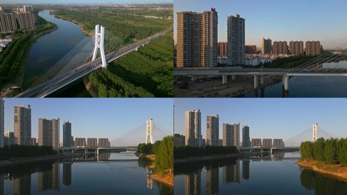 北京通州燕郊潮白河燕潮大桥日出