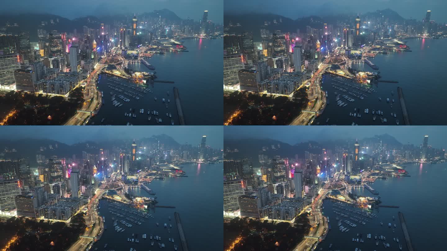 4K香港航拍白天夜景