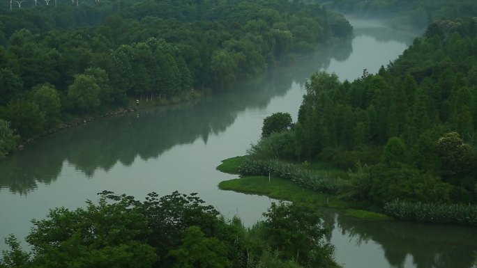 l1杭州西溪河面风光