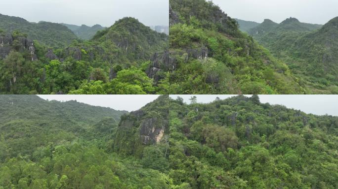 航拍崇左龙峡山国家森林公园