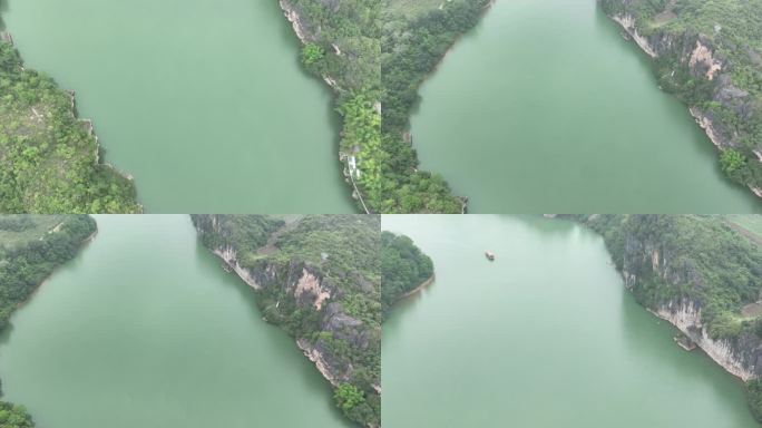 航拍崇左雨花石景区