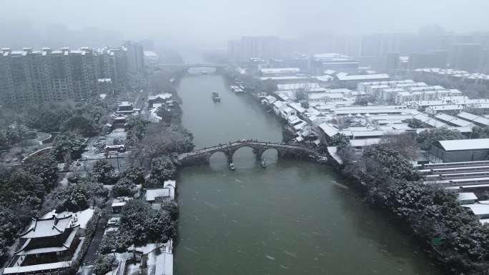 京杭大运河雪景