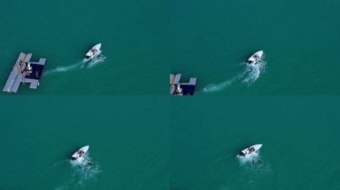 【4K航拍】学习冲浪的人-极限水上运动