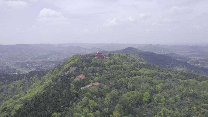 航拍南充西山风景区丨HLG原素材