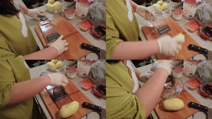 组装擦丝器切土豆丝 (2)