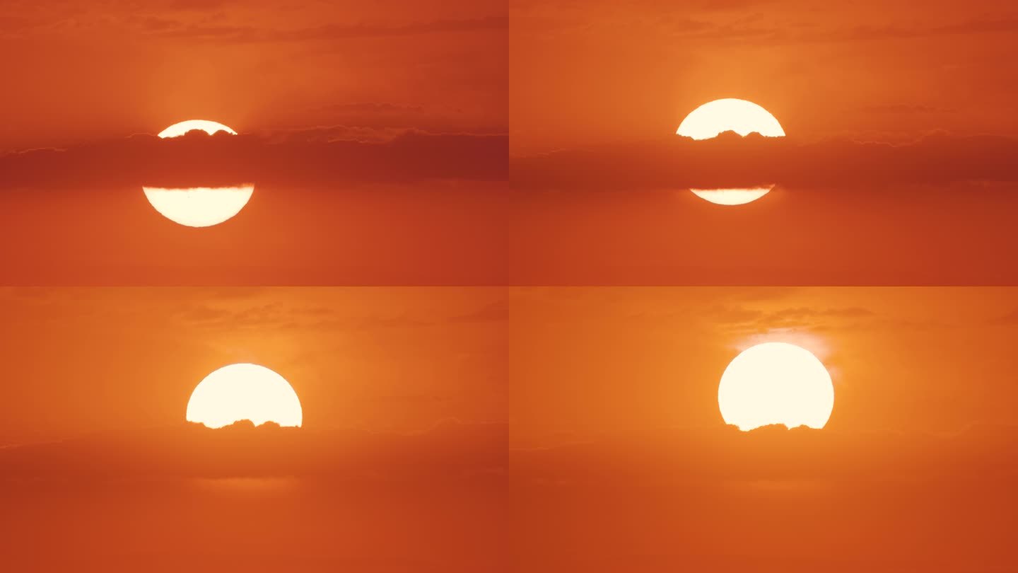 【8K】太阳上升 穿云日出