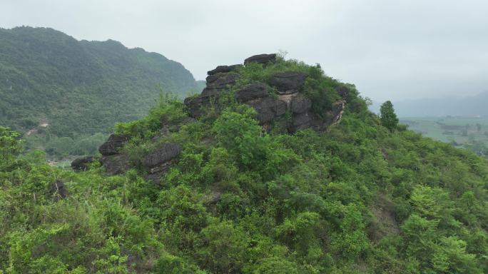 航拍崇左雨花石景区