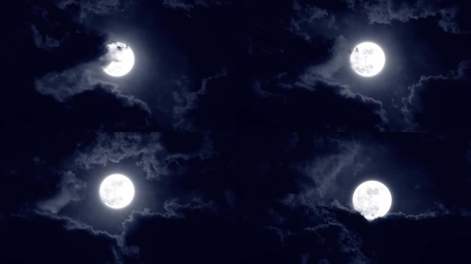 黑夜 圆月