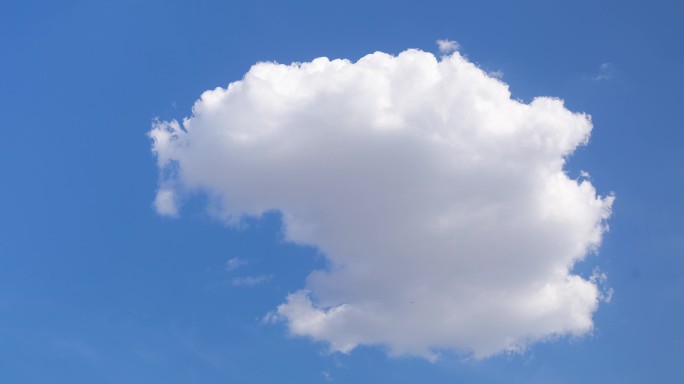 4K原创蓝天一朵白云延时动态云