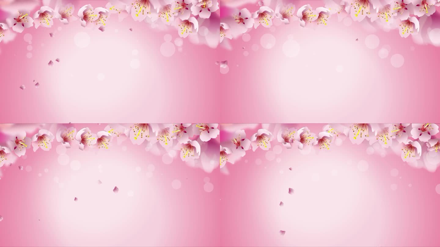 粉红柔美花朵粒子背景