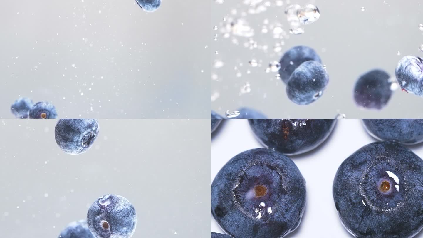 蓝莓 慢镜头 高速摄影 广告 食物