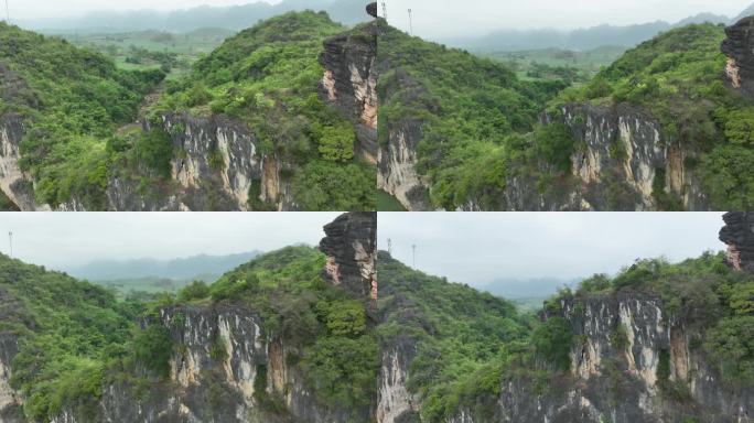 航拍崇左雨花石景区