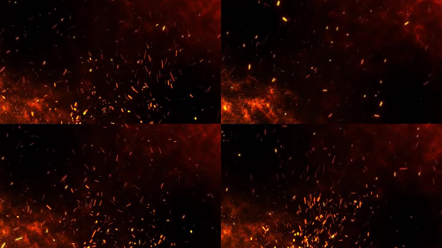 火星 地面火焰 背景 红色火焰 粒子