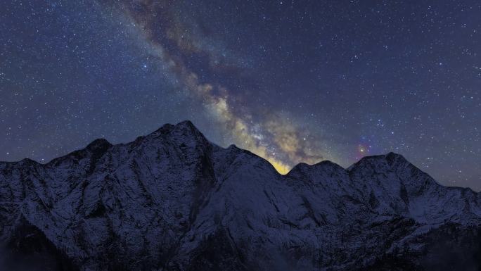 4K雪山星空延时2