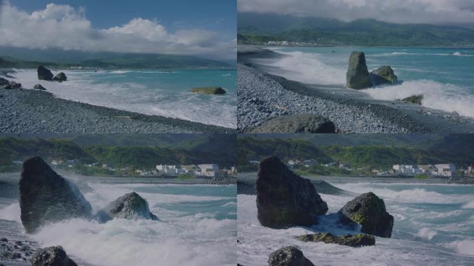 台湾 台东 西太平洋的海浪