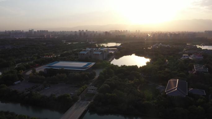 银川 银川航拍 银川空镜 悦海宾馆 4K