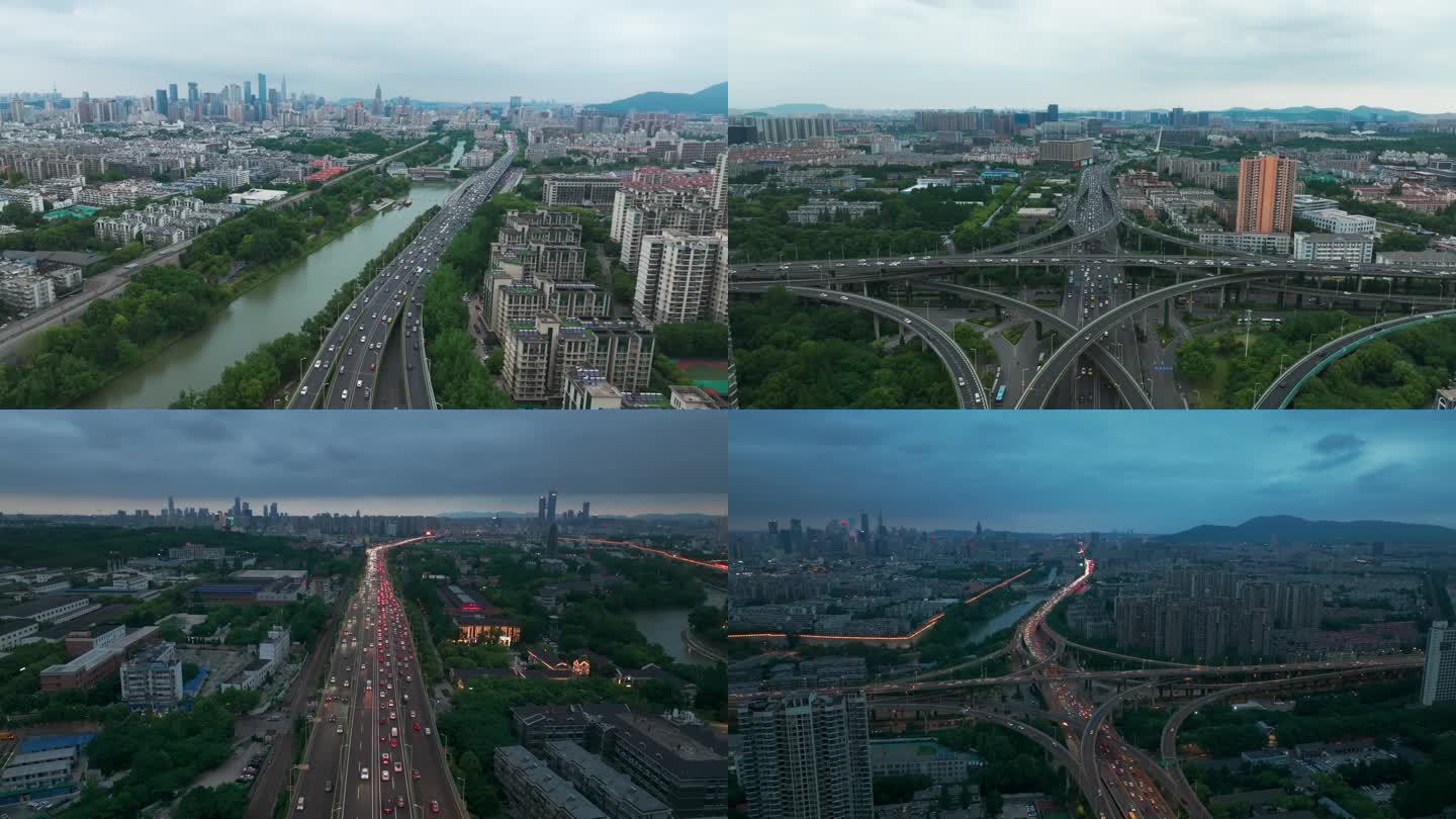 南京双桥门立交航拍