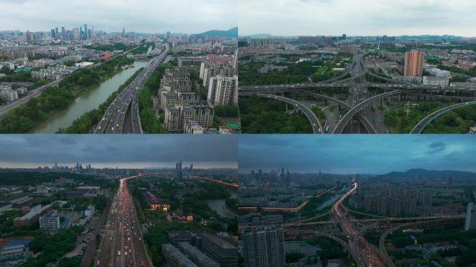 南京双桥门立交航拍