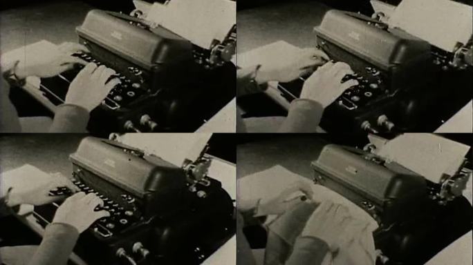 40年代打印机打字员