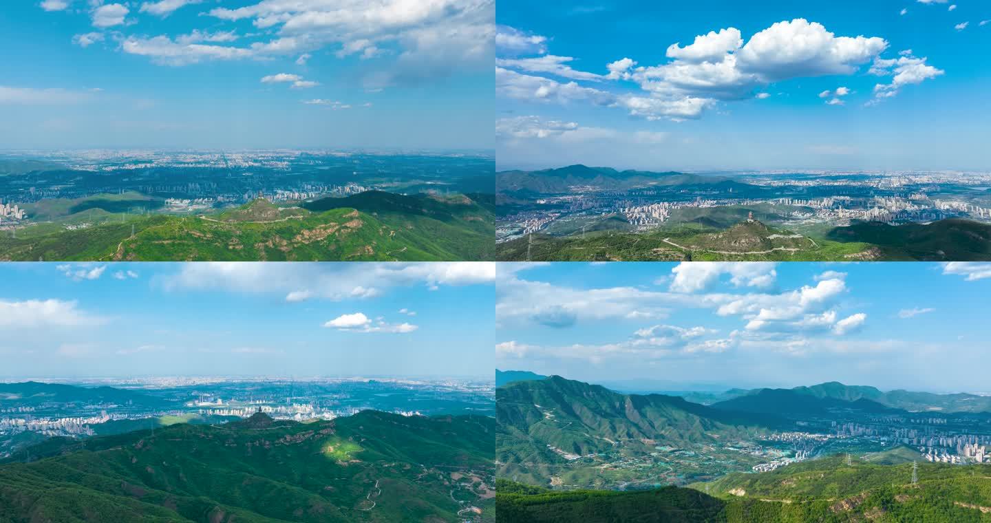 从北京西山航拍北京