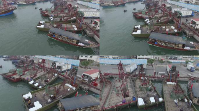 北海国际客运港电建渔港2016年历史素材