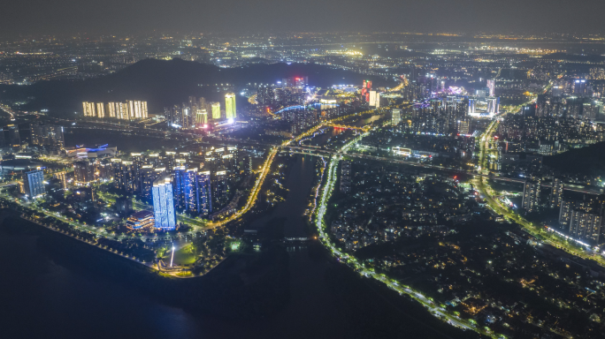 南沙夜景大范围延时