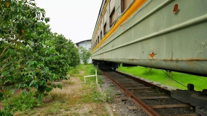 怀旧绿皮火车厢